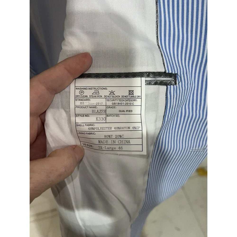 (b40/20) Mogu 2 Pieces Mens Suit Buttons Blazer Pants Set Size 3 Xl (42x33)